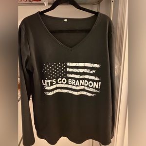 Black let's go Brandon shirt